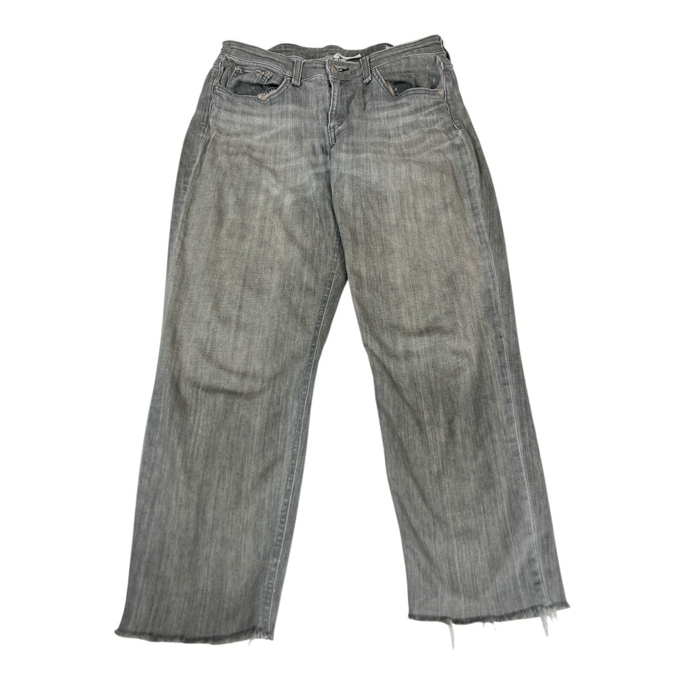 Rag & Bone Dre Slim Boyfriend Jeans Gray Wash Size 25‎ Low Rise Ankle Distressed